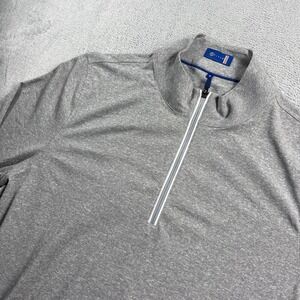 Stitch Golf Mens Medium Gray Heather Quarter Zip Pullover Westchester Logo
